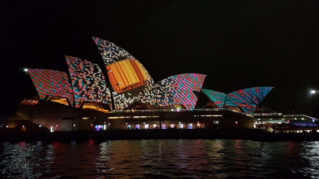 Vivid Sydney harbour cruise, Opera House