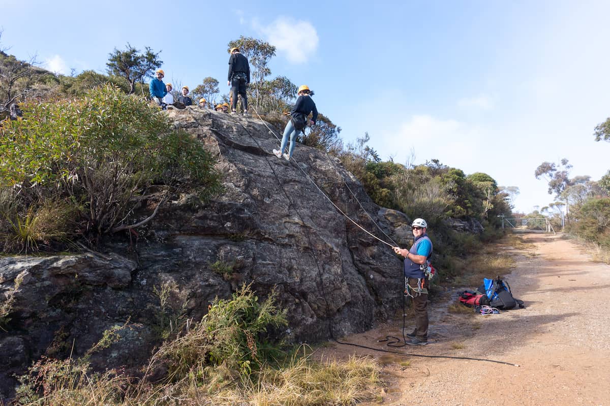 5m abseil Blue Mountains