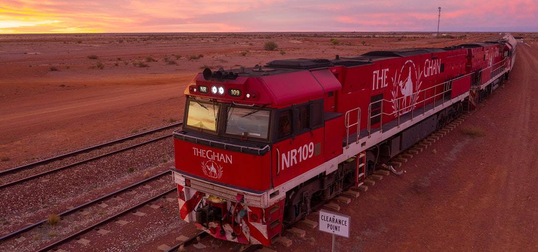 sunset train Australia