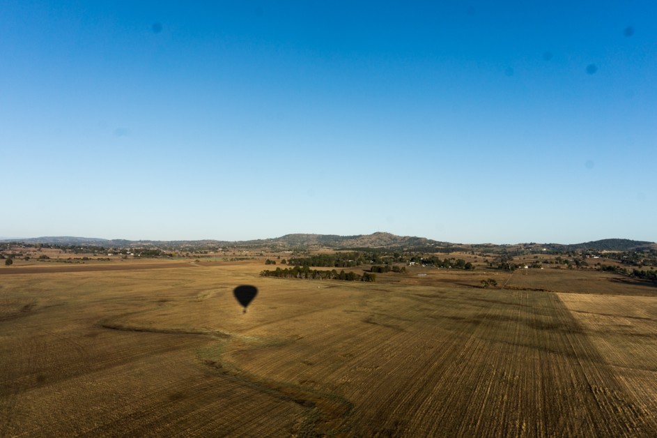 hot air balloon shadow